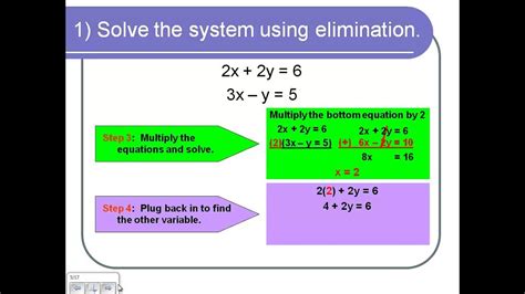 Solving Systems Of Equations By Elimination Using Multiplication YouTube