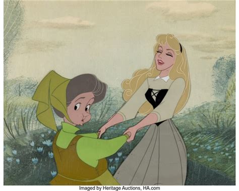 Sleeping Beauty Briar Rose And Flora Production Cel Walt Disney 1959