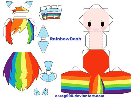 Rainbow Friends Papercraft Template