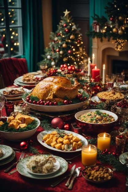 Tacchino Arrosto Di Natale Con Mirtilli Rossi E Arance Su Tavola Di