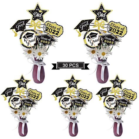 Buy 2022 Graduation Party Decorations 30 Pack Black And Gold