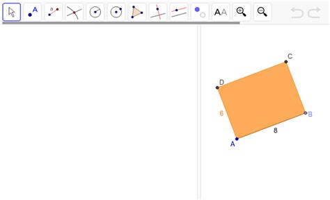 Construye un rectángulo como el de la figura GeoGebra