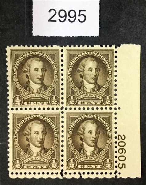 Us Stamps Mint Og Nh Plate Block Lot United States