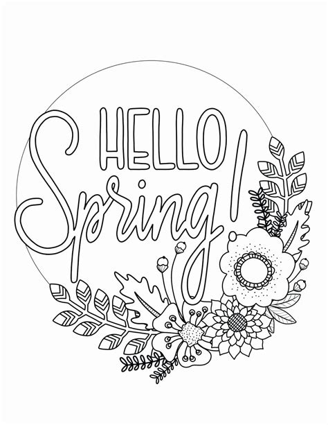 Spring Coloring Sheets Free Printable Calendar Printables