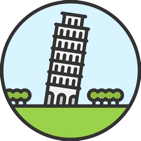 Leaning Tower Of Pisa Italy Vector SVG Icon SVG Repo