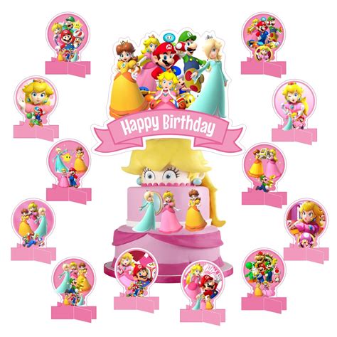 Pcs Princess Peach Table Centerpieces Princess Peach Birthday Party