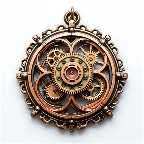 Premium Photo Watercolor Of Steampunk Gear Amulet Steampunk Themed