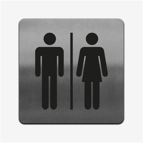 Restroom Sign Metal Metal Bathroom Sign Pictogram Etsy