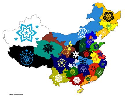 China Map And Flag In Circle Map Of China China Flag