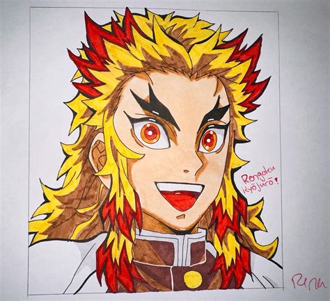 KNY Fanart Rengoku Kuro Gang Amino