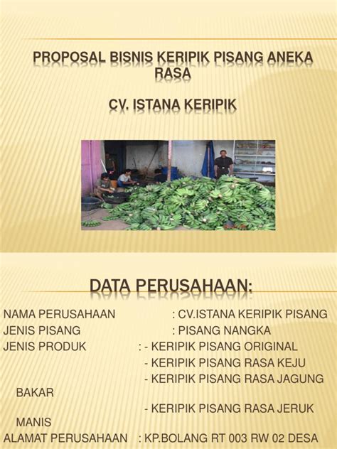 PDF Proposal Keripik Pisang Ummi Pujiastuti A 16 DOKUMEN TIPS