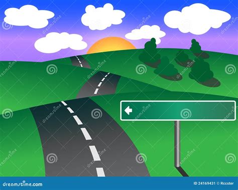 Winding road stock vector. Illustration of blank, journey - 24169431