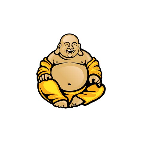 Laughing Buddha character cartoon. Vector cartoon illustration ...