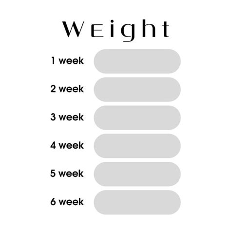 Weight 12 Weeks Planner 12 Weekprintable List Page A4a5 Inspire