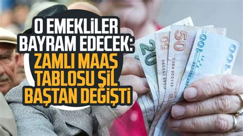 O emekliler bayram edecek Zamlı maaş tablosu sil baştan değişti