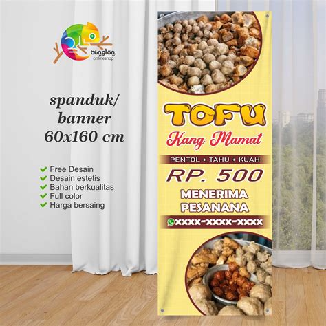 Spanduk X Banner Tofu Pentol Custom Desain Lazada Indonesia