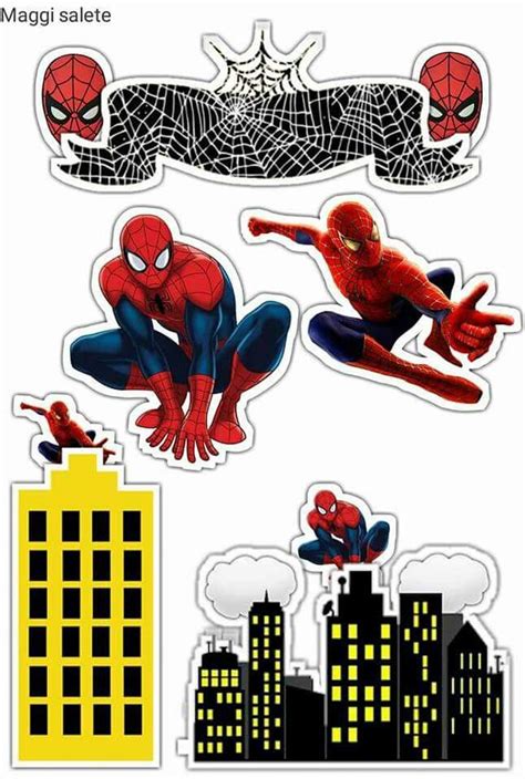 Spiderman Película oppers para Tartas Tortas Pasteles Bizcochos o