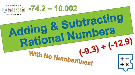 Adding Rational Numbers The Rules And Practice Youtube