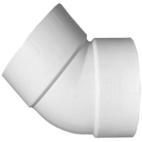 4 In Pvc 45 Degree H X H Elbow 4p03 The Home Depot