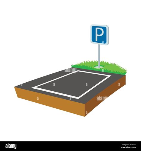 Parking Lot Icon Cartoon Style Stock Vector Image Art Alamy