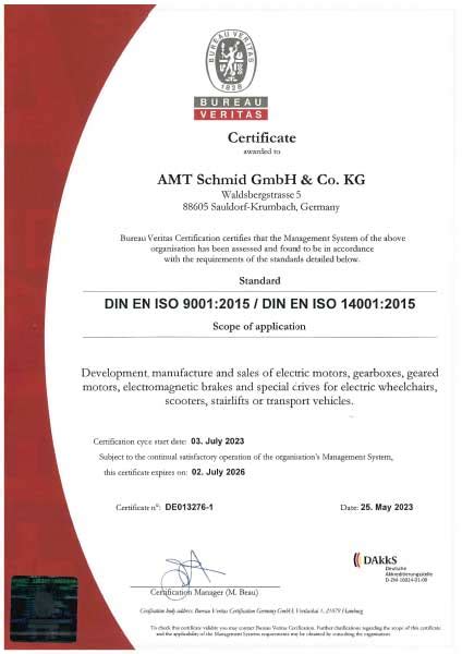 Iso Certifications From Amt Amt