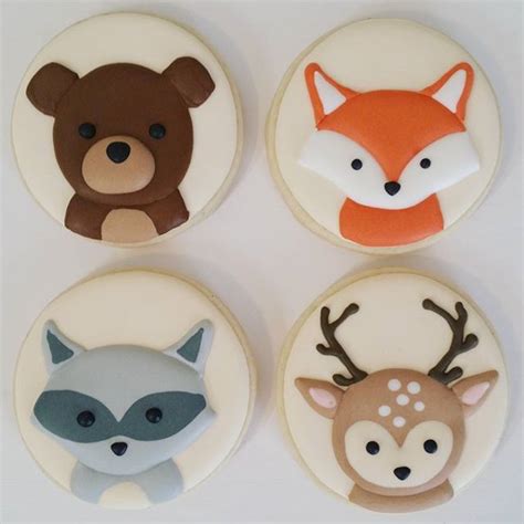 Woodland Animals Cookies Baby Cookies Baby Shower Cookies Cute