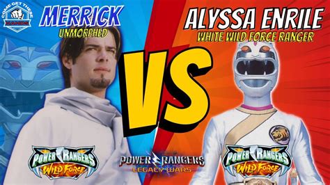 Power Rangers Legacy Wars Merrick Unmorphed Vs Alyssa Enrile White