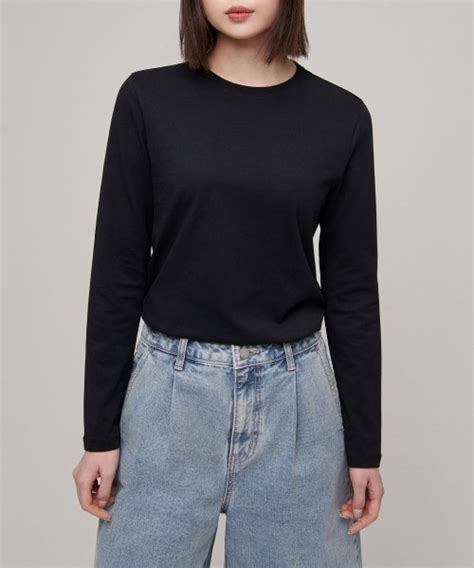 MUSINSA公式 MUSINSA STANDARD WOMAN Women s Flexible Crew Neck Long