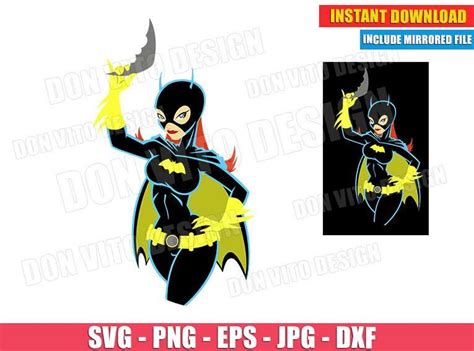 Batgirl Dc Logo Superhero Svg Dxf Png Vector Cut File Cricut Design