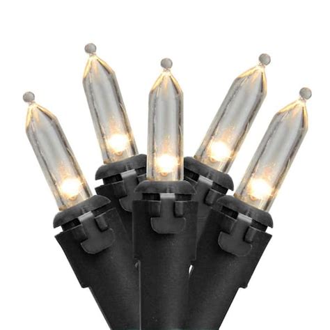 Northlight Set Of 50 Warm White LED Mini Christmas Lights With Black