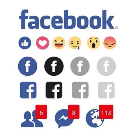 Facebook Icon Set At Collection Of Facebook Icon Set