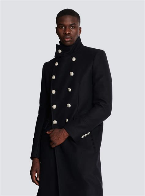 Mens Black Military Coat Sale