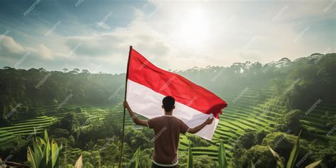 Premium Photo | Indonesia independence day flag