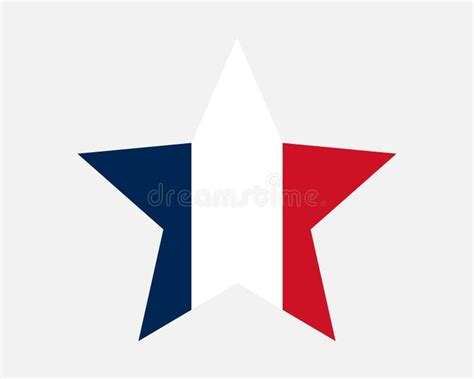 France Star Flag French Star Shape Flag Stock Vector Illustration Of