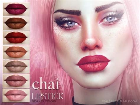 Tsr Pralinesims Chai Lipstick N Sims Cc Makeup The Sims