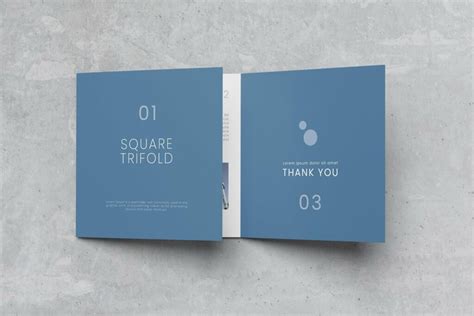 Trifold Square Brochure Mockup Masterbundles