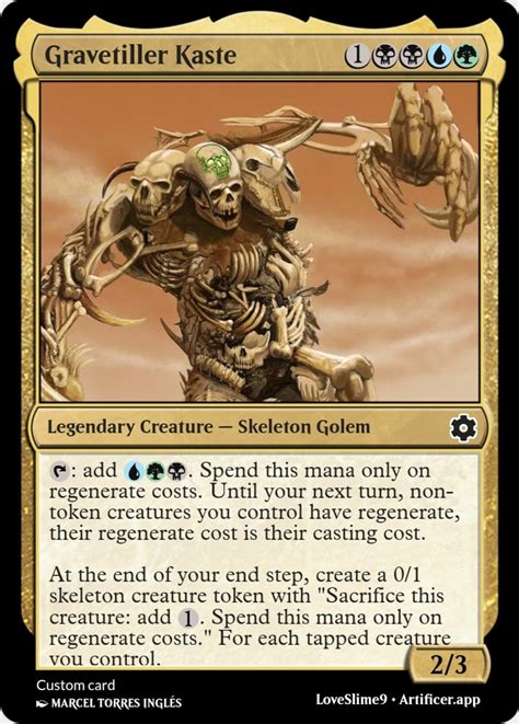 A Skeleton Tribal Regenerate Themed Custom Commander Rcustommagic