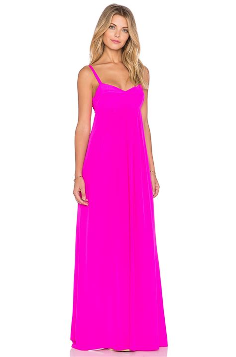 Amanda Uprichard Chantelle Maxi Dress In Hot Pink Light Revolve