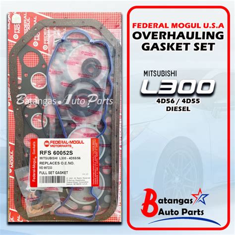 OVERHAULING GASKET MITSUBISHI L300 4D56 4D55 FEDERAL MOGUL NON TURBO