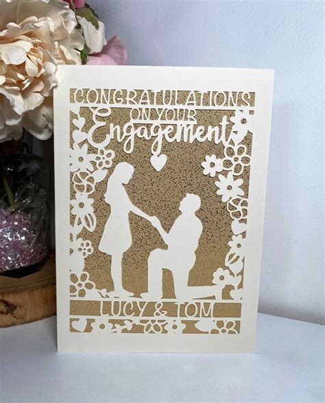 Personalised Engagement Card Custom Engagement Card Etsy