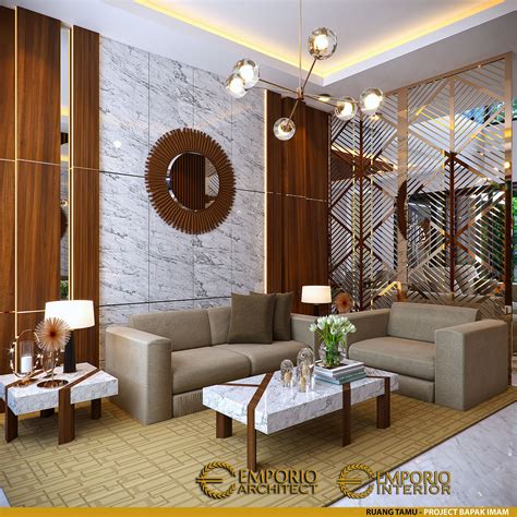 Desain Ruang Tamu Interior Rumah Modern 2 Lantai Bapak Imam Di Bandung