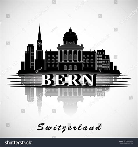 Modern Bern City Skyline Design. Switzerland Stock Vector Illustration ...