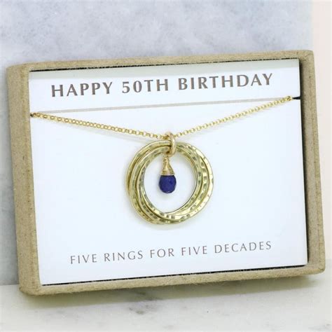 50th Birthday Birthstone Necklace Sapphire Jewellery 50th Etsy