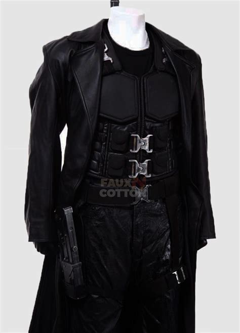 Blade Wesley Snipes Halloween Black Costume Trench Coat Fashion