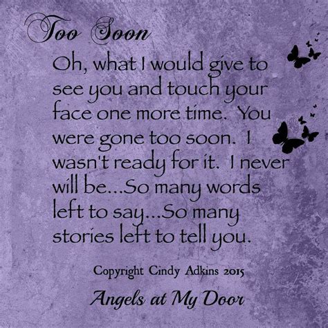 Gone Too Soon Quotes Poems Melissia Jewell