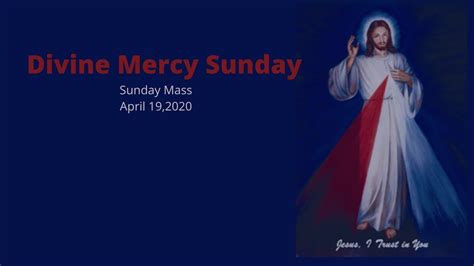 Divine Mercy Sunday Mass Youtube