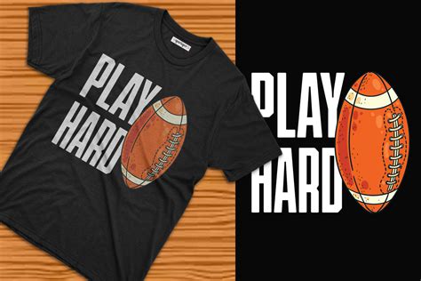 Play Hard American Football Tee Design Graphic By Qarigor Inc