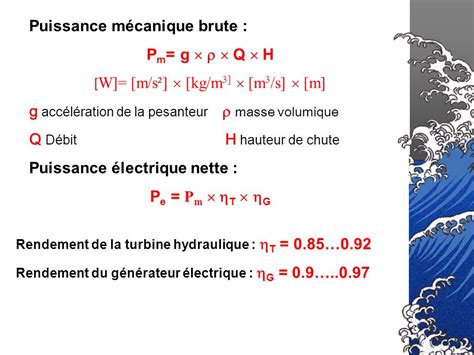 Ntroduire 115 Imagen Puissance Hydraulique Turbine Formule Fr