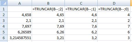 Excel N Cia Basics Truncar Y Entero