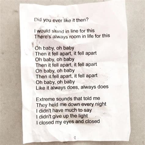 Extreme Ways lyric sheet — Photos — Moby